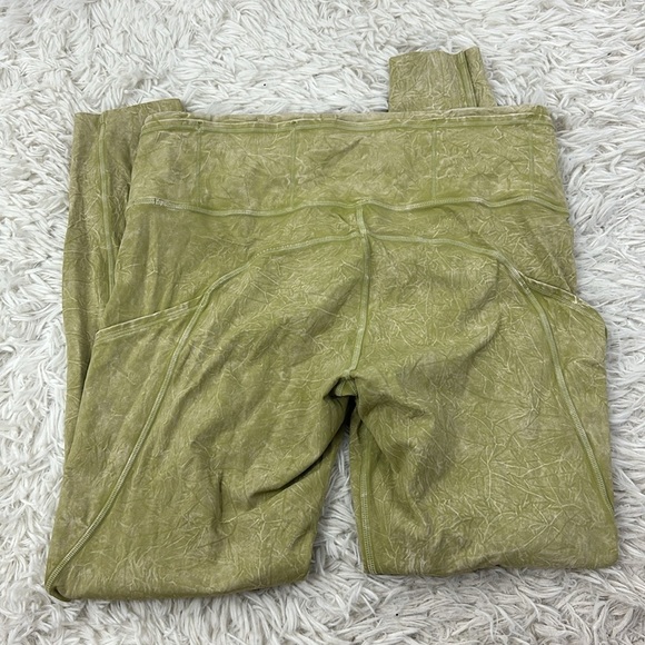Lululemon Fast and Free High Rise Tight 25" *Ice Dye Ice Wash Hazel Green - Picture 5 of 6